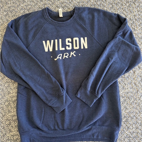 Bella Canvas Sweaters - Wilson, Arkansas Women’s Navy Crewneck Sweatshirt